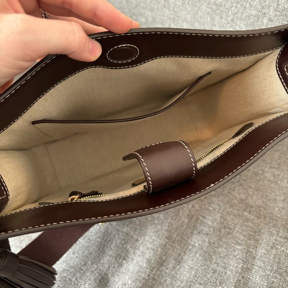 🐍SALE🐍Tory Burch Thea Exotic Web Large Shoulder Bag snakeskin and suede - Picture 7 of 9